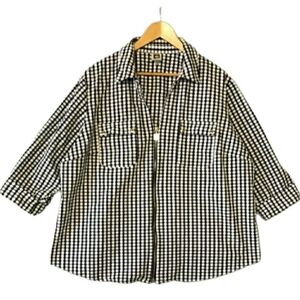 Ann Klein, Plaid Shirt womens plus size 3X